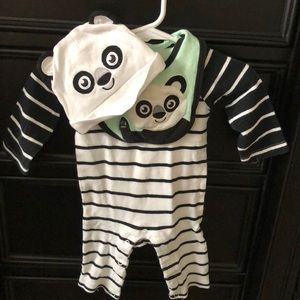 3 piece panda outfit